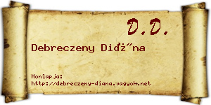 Debreczeny Diána névjegykártya