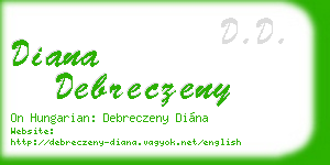 diana debreczeny business card
